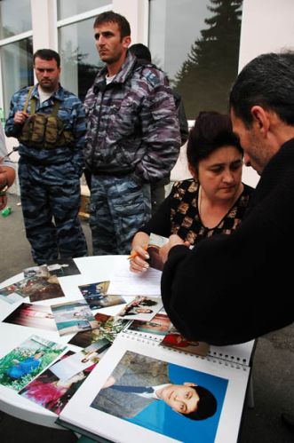 Beslan after the hostage-taking tragedy<br>