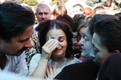 Beslan after the hostage-taking tragedy<br>